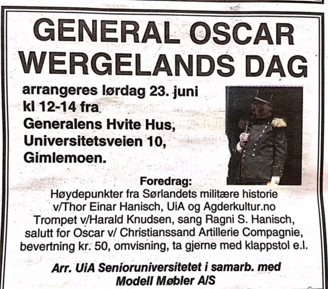 Compagniet salutterer for General Oscar Wergeland